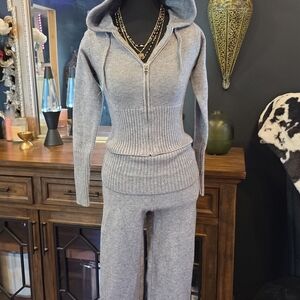 Sincerely Jules Light Gray Knit Two-Piece Set